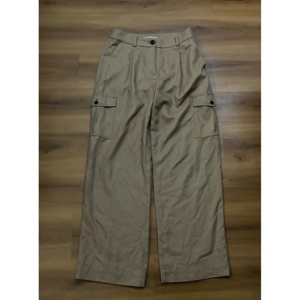 Womens NWOT LOFT Linen‎ Blend Cargo Wide Leg Pants